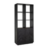 Richmond Boekenkast Blackbone brass 2-deuren (Black rustic)