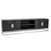 Richmond TV-dressoir Blackbone silver 4-deuren 220 (Black rustic)