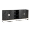 Richmond Dressoir Blackbone silver 4-deuren + open vak (Black rustic)