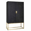 Richmond Wandkast Blackbone gold 2-deuren laag (Black rustic)