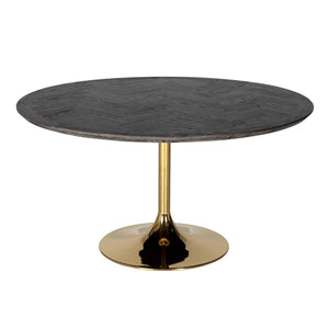 Richmond Eettafel Blackbone gold 140Ø (Black rustic)