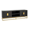 Richmond TV-dressoir Blackbone gold 4-deuren 185 (Black rustic)