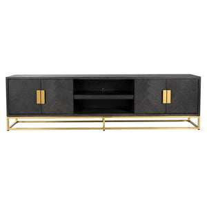 Richmond TV-dressoir Blackbone gold 4-deuren 220 (Black rustic)
