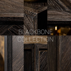 Richmond TV-dressoir Blackbone gold 4-deuren 220 (Black rustic)