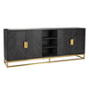 Richmond Dressoir Blackbone gold 4-deuren + open vak (Black rustic)