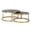Richmond Salontafel Blackbone gold set van 2  (Black rustic)