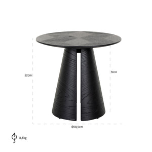 Richmond Bijzettafel Blax 585Ø (Black)