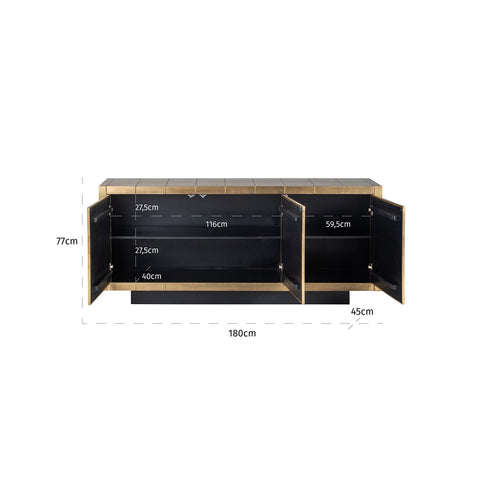 Image of Richmond Dressoir Collada 3-deuren (Gold)