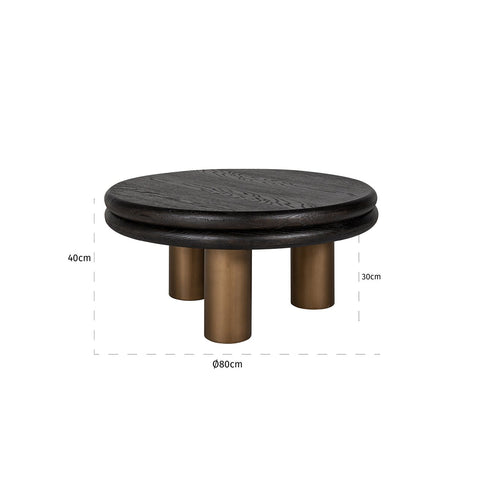 Image of Richmond Salontafel Macaron (Black rustic)