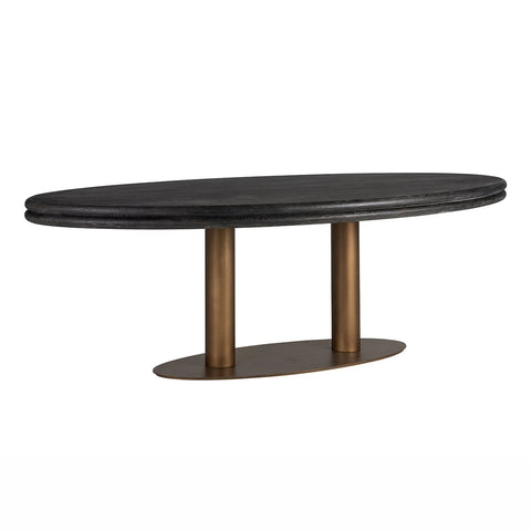 Image of Richmond Eettafel Macaron ovaal 235 (Black rustic)
