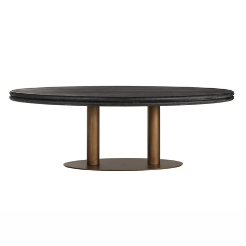 Image of Richmond Eettafel Macaron ovaal 235 (Black rustic)