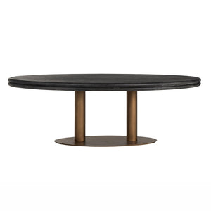 Richmond Eettafel Macaron ovaal 235 (Black rustic)