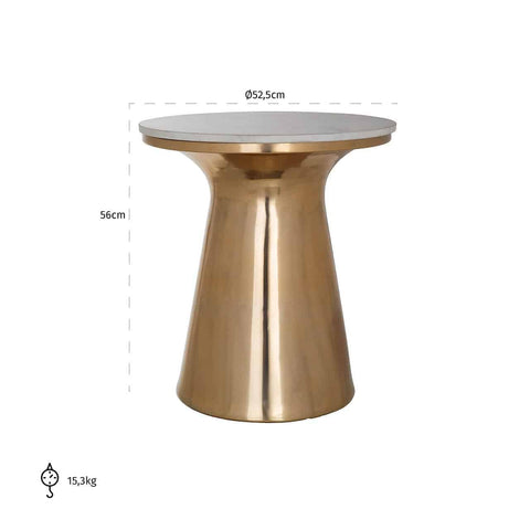 Image of Richmond Bijzettafel Jackson 52,5Ø (Gold)