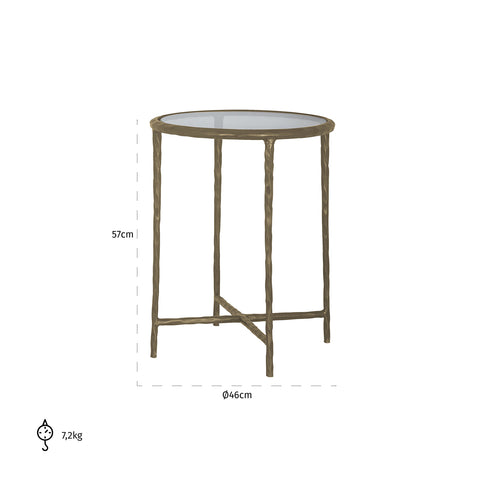 Image of Richmond Bijzettafel Freya (Brushed Gold)