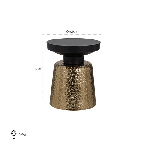 Image of Richmond Bijzettafel Freddie (Black/gold)