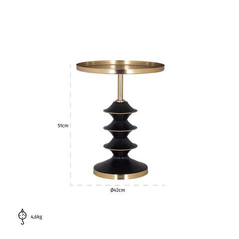 Image of Richmond Bijzettafel Archie (Black/gold)