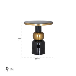 Richmond Bijzettafel Mose 51Ø (Black)