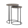 Richmond Bijzettafel Tulum set van 2 (Brushed Gold)