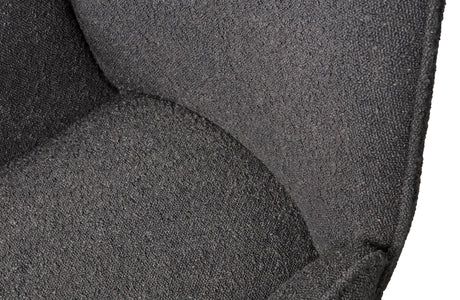WOOOD Exclusive Amber Draaistoel BouclÉ Donkergrijs