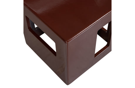 vtwonen Modern Bijzettafel Mango Hout Bordeaux