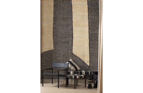 WOOOD Exclusive Lael Fauteuil Mango Hout/ Koord Zwart