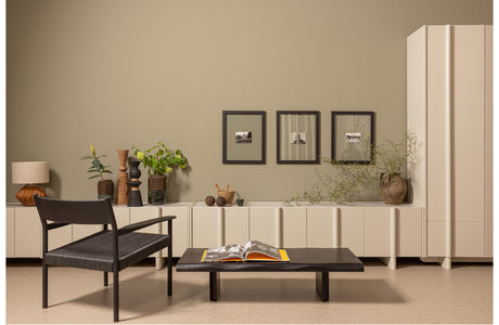 WOOOD Exclusive Lael Fauteuil Mango Hout/ Koord Zwart