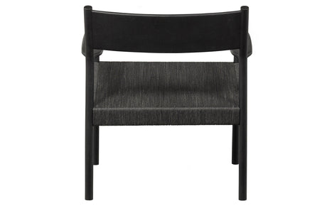 WOOOD Exclusive Lael Fauteuil Mango Hout/ Koord Zwart
