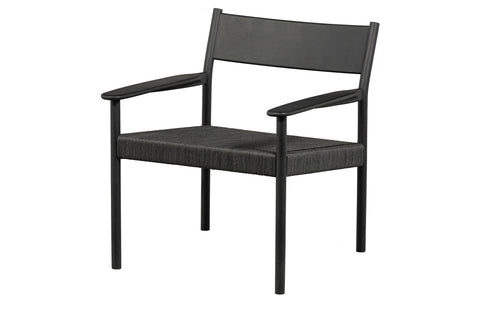 Image of WOOOD Exclusive Lael Fauteuil Mango Hout/ Koord Zwart