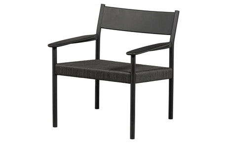 WOOOD Exclusive Lael Fauteuil Mango Hout/ Koord Zwart