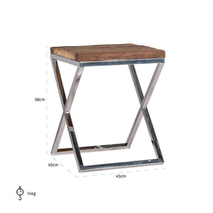Richmond Bijzettafel Kensington 45x45 (Silver)