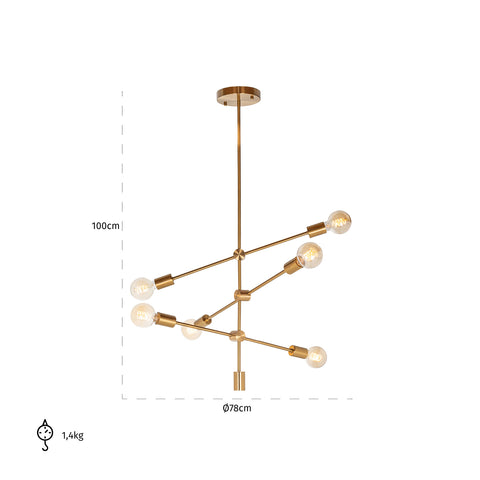 Image of Richmond Hanglamp Mattiz (Brushed Gold)