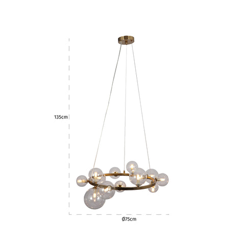 Image of Richmond Hanglamp Yosie brushed gold (Brushed Gold)