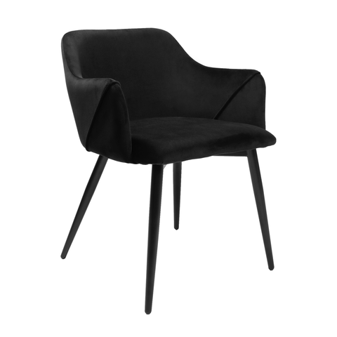 Image of Kick eetkamerstoel Matz velvet Kick collection Zwart 