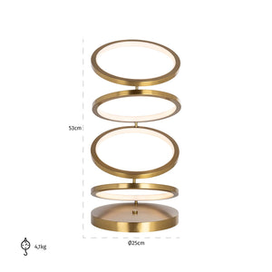 Richmond Tafellamp Jaimin (Brushed Gold)