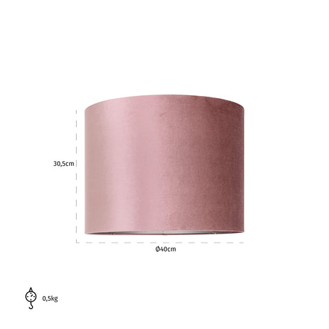 Image of Richmond Lampenkap Old rose cilinder 40Ø (Pink)