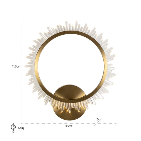Image of Richmond Wandlamp Beau (Brushed Gold)
