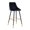 Richmond Barstoel Imani black velvet (Quartz Black 800)