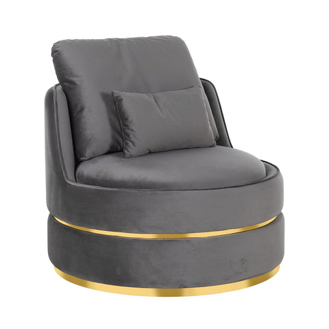 Image of Richmond Fauteuil Kylie Stone velvet / gold (Quartz Stone 101)