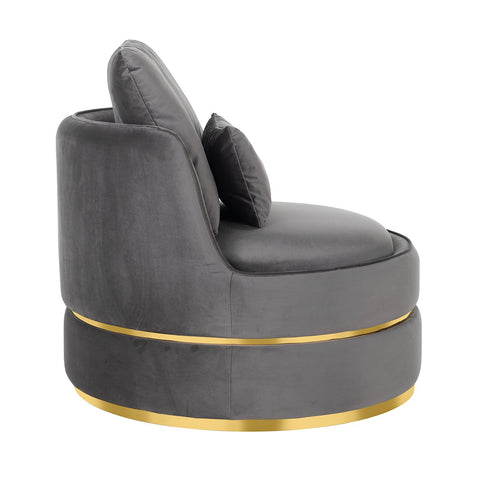 Image of Richmond Fauteuil Kylie Stone velvet / gold (Quartz Stone 101)