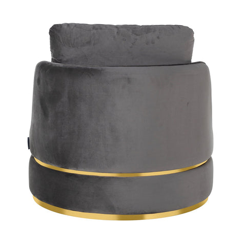 Image of Richmond Fauteuil Kylie Stone velvet / gold (Quartz Stone 101)