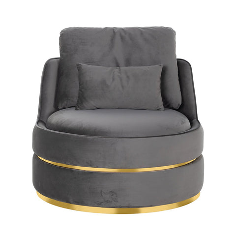 Image of Richmond Fauteuil Kylie Stone velvet / gold (Quartz Stone 101)