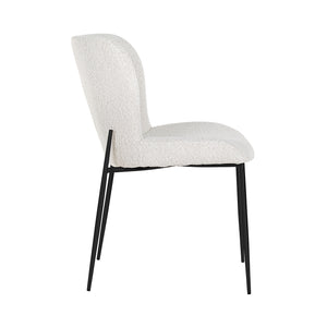 Richmond Stoel Darby white bouclé / black (Copenhagen 900 Bouclé White)