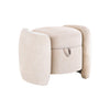 Richmond Poef Fenna white chenille fire retardant (FR-Bergen 900 white chenille)