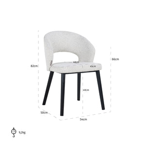 Richmond Stoel Savoy white bouclé (Copenhagen 900 Bouclé White)