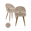 Richmond Stoel Denny khaki velvet (set of 2) (Quartz Khaki 903)