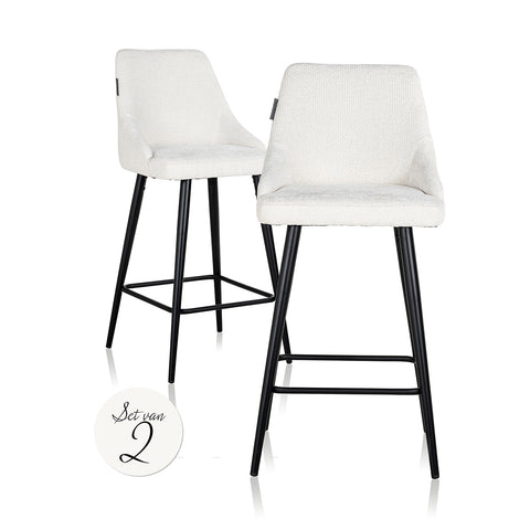 Image of Richmond Counter stoel Brooke white unicorn (set van 2) (Unicorn 02 white)