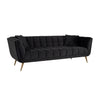 Richmond Bank Huxley Antraciet velvet / Brushed gold (Quartz Antraciet 801)