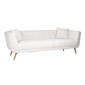 Richmond Bank Huxley White Bouclé / Brushed gold (Copenhagen 900 Bouclé White)