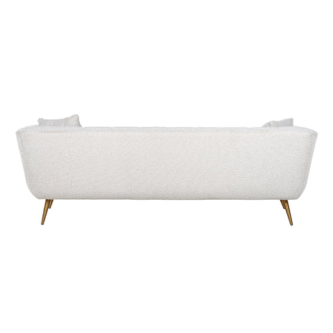 Image of Richmond Bank Huxley White Bouclé / Brushed gold (Copenhagen 900 Bouclé White)