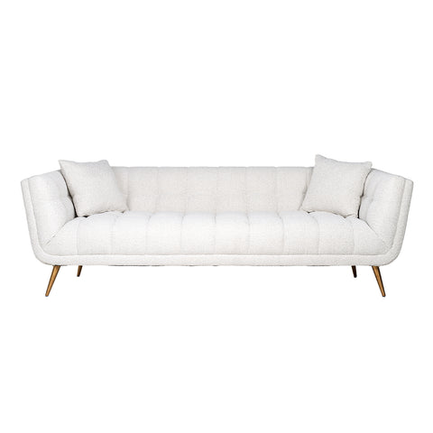 Image of Richmond Bank Huxley White Bouclé / Brushed gold (Copenhagen 900 Bouclé White)